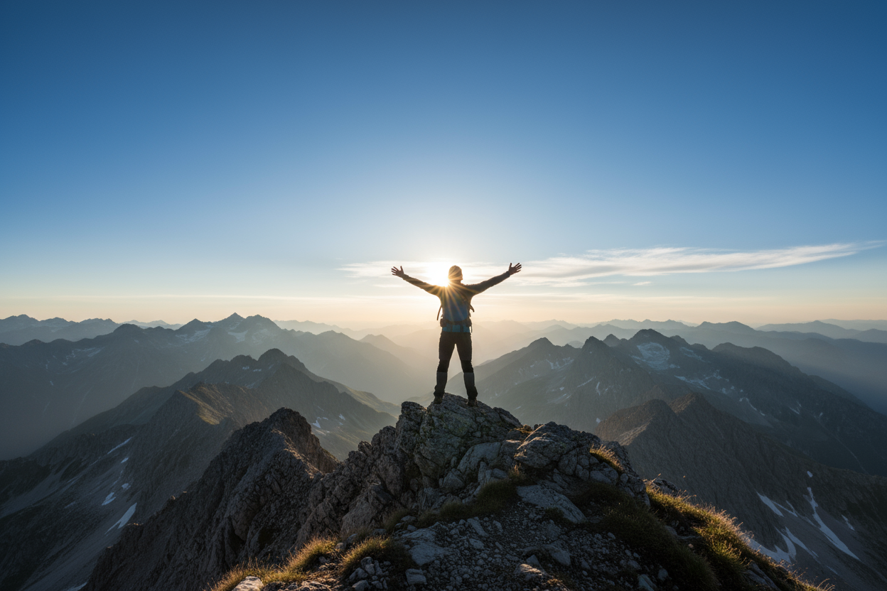 success on a mountain